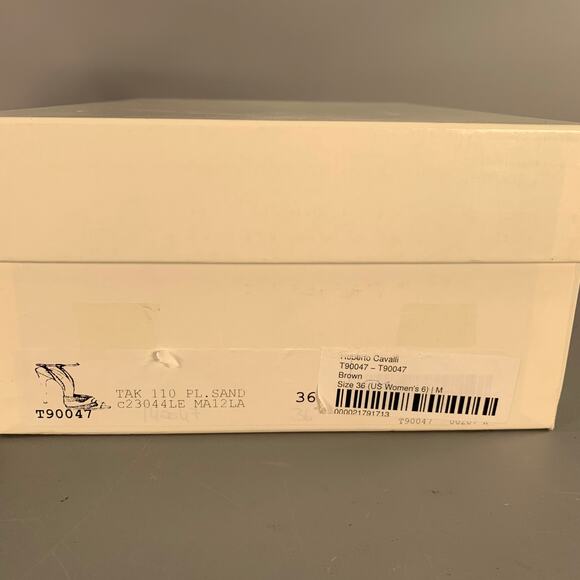 ROBERTO CAVALLI Size 6 Pink Mixed Materials Patent Leather Platform Sandals - Picture 8 of 8